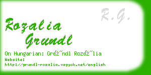 rozalia grundl business card